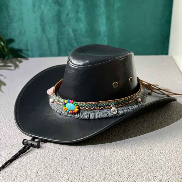 Cowboy Hat with Colorful Fringe Band