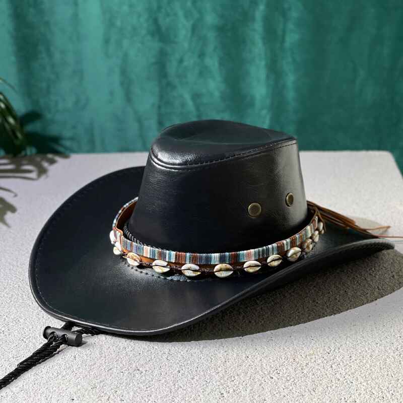 Stylish Cowboy Hat with Shell Detail