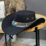 Cowboy Hat with Colorful Beaded Decorative Band