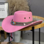 Cowboy Hat with Colorful Beaded Decorative Band