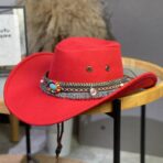 Cowboy Hat with Colorful Beaded Decorative Band