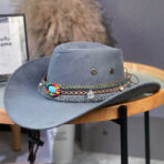 Cowboy Hat with Colorful Beaded Decorative Band