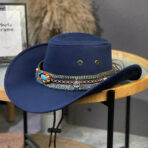 Cowboy Hat with Colorful Beaded Decorative Band