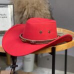 Cowboy Hat with Decorative Leather Band