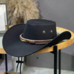 Cowboy Hat with Decorative Leather Band