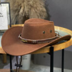 Cowboy Hat with Decorative Leather Band