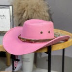 Cowboy Hat with Decorative Leather Band