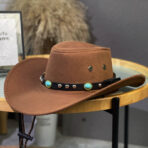 Cowboy Hat with Turquoise Accents