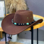 Cowboy Hat with Turquoise Accents