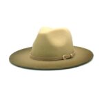 Fedora Hat with Sleek Leather Belt Accent