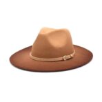 Fedora Hat with Sleek Leather Belt Accent