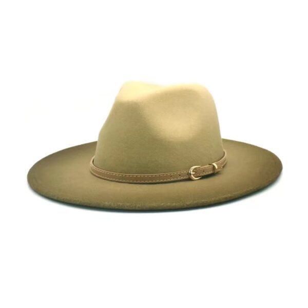 Fedora Hat with Sleek Leather Belt Accent