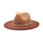 Fedora Hat with Sleek Leather Belt Accent