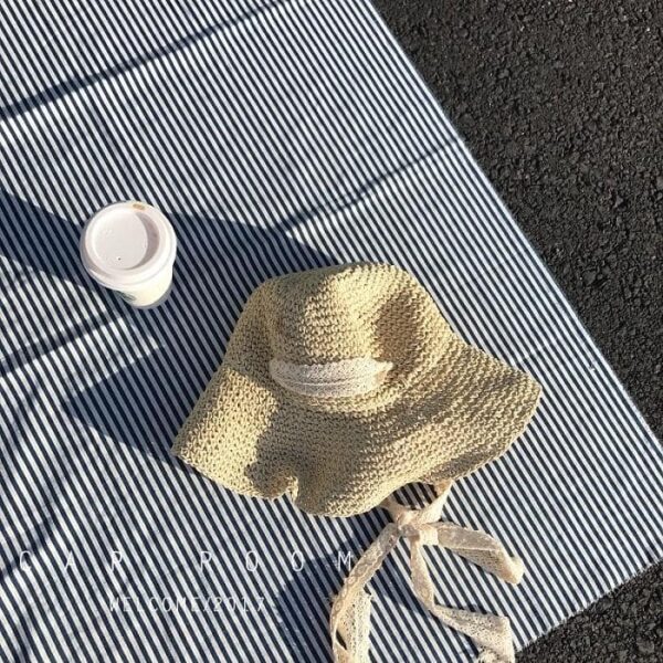 Handmade Crochet Sun Hat with Lace Ties