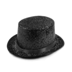 Sparkling Glitter Top Hat with Ribbon