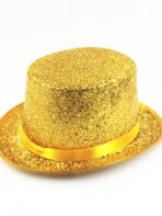 Sparkling Glitter Top Hat with Ribbon