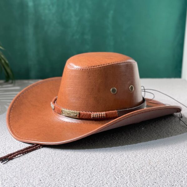 Stylish Leather Western Cowboy Hat