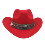 Stylish Western Hat with Colorful Beaded Band