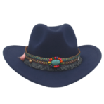 Stylish Western Hat with Colorful Beaded Band