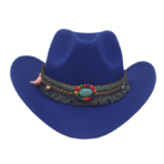 Stylish Western Hat with Colorful Beaded Band