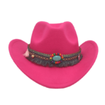 Stylish Western Hat with Colorful Beaded Band