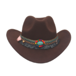 Stylish Western Hat with Colorful Beaded Band