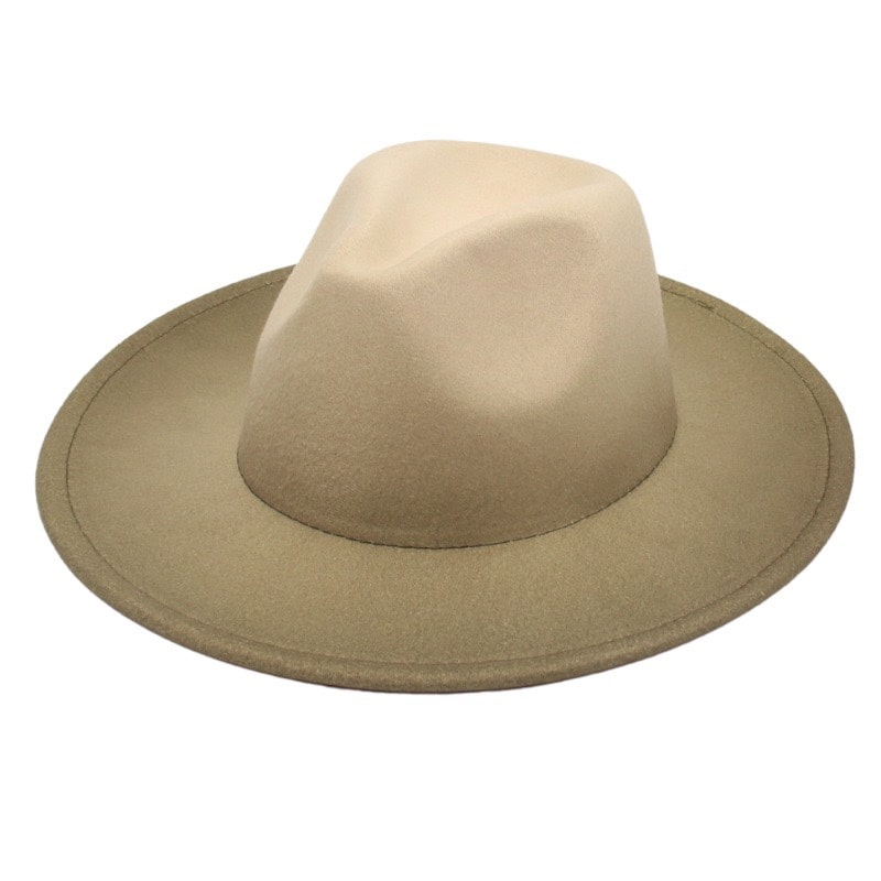 White Ombre Fedora Hat with Bold Style