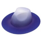 White Ombre Fedora Hat with Bold Style