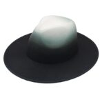 White Ombre Fedora Hat with Bold Style