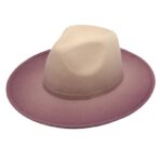 White Ombre Fedora Hat with Bold Style