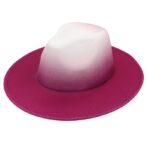 White Ombre Fedora Hat with Bold Style